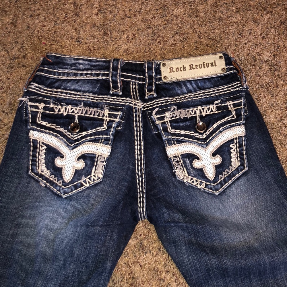 Womens sz 24 rock revival capri
